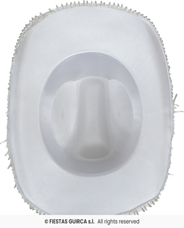 Kapelusz kowbojski z koralikami oraz zdobieniem