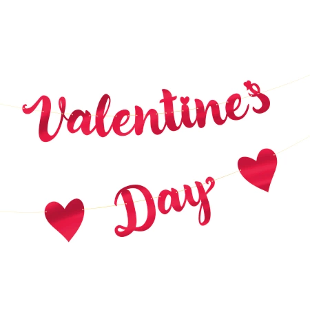 Baner Valentines Day czerwony 140cm