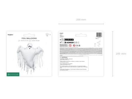 Balon foliowy Duch z frędzlami, 93x86 cm