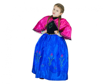 Zestaw dla dzieci Księżniczka różowo-niebieska (sukienka, peleryna), rozm. 130/140 cm