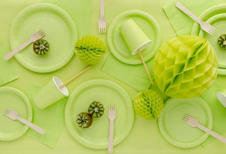 Kubeczki papierowe, jasny zielony, 250ml