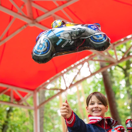 Balon foliowy Motocykl niebieski 66x53 cm