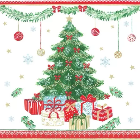 Serwetki papierowe Świąteczne „Choinka” 33 × 33 cm 20 szt