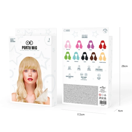 Peruka imprezowa włosy długie kręcone blond