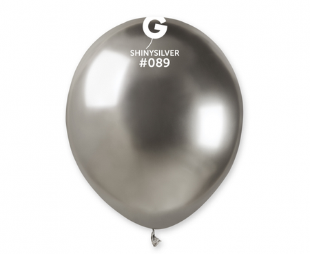 Balony AB50 shiny 5" - srebrne 89/ 100 szt.