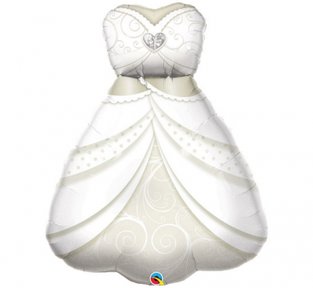 Balon foliowy 38 cali/97 cm QL BRIDE'S WEDDING DRESS