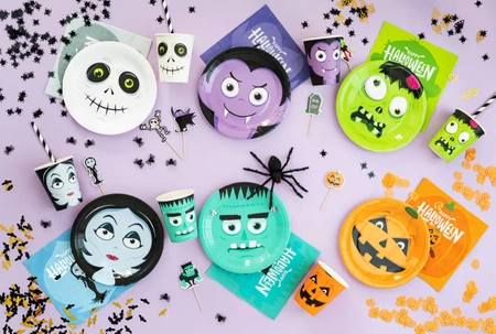 Talerzyki papierowe Halloween Monsters