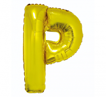 Balon foliowy "Litera P", złota, 89 cm
