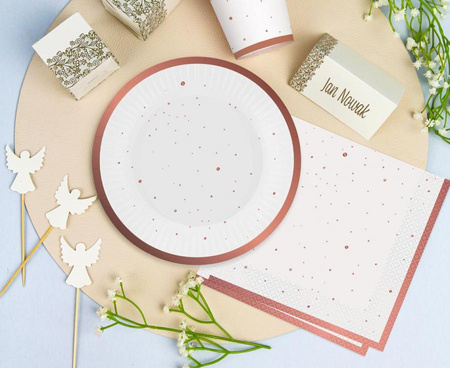 Kubeczki pap. Celebrate (różowo-złote), 250 ml/ 6 szt.