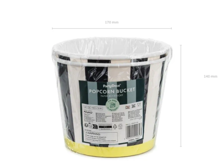 Wiaderka na przekąski Paski, 14 cm