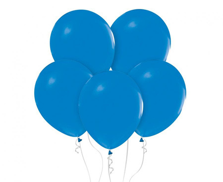 Balony Beauty&Charm, pastelowe, niebieskie 18" / 5 szt.
