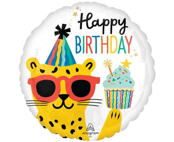 Balon foliowy 18" -  Happy BIRTHDAY Cheetah