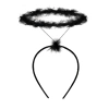 Opaska na głowę Aureola z piórek czarna
