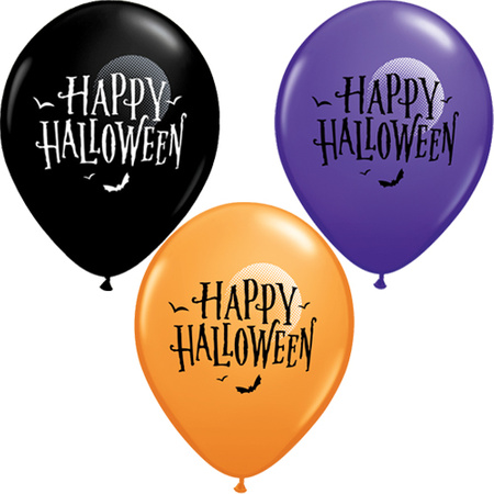 Balon QL 11" z nadr. "Mix Halloweenowych wzorów"