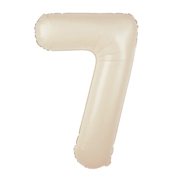 Balon foliowy cyfra 7 kremowy 100cm
