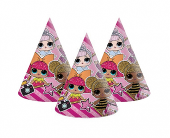 Czapeczki papierowe LOL Glitterati, 6 szt.