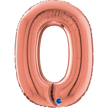 Balon Grabo 26'' Litera O różowe - złoto, 66cm 