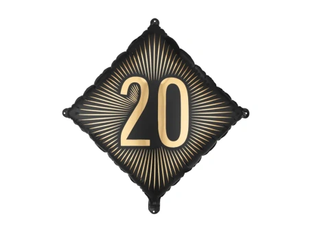 Balon foliowy ''20'', 46x46 cm, mix