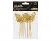 Pikery B&C Motylki, złote, 12 szt.
