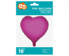 Balon foliowy "Serce", różowe, 18"