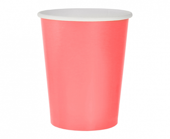 Kubeczki pap. jednokolorowe różowe, 270ml/14 szt.