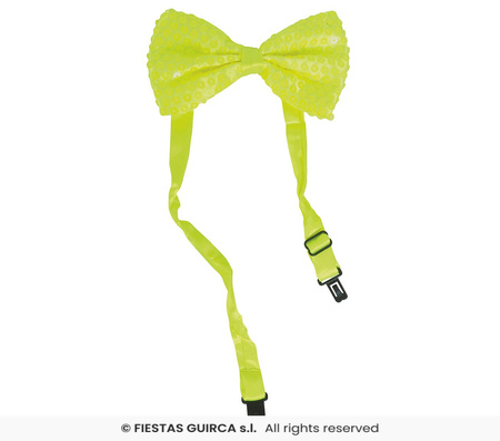 Neonowa żółta muszka cekinowa