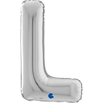 Balon Grabo 26'' Litera L srebrna , 66cm