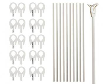 Patyczki z zatyczkami do balonów, papierowe, 10 szt.