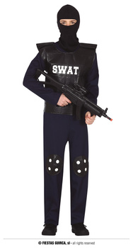 Strój Policjanta S.W.A.T, rozm 160-165 cm