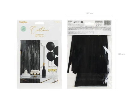 Kurtyna Party, czarny, 100x200cm