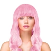 Peruka imprezowa włosy długie kręcone jasnoróżowe
