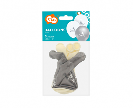 Balony Jednorożec, 12"/ 5 szt.