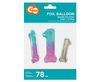 Balon foliowy Cyfra 1, Kosmos, 78 cm