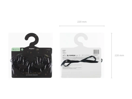 Maska karnawałowa koronkowa, czarna, 21 x 8 cm