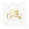 Serwetki Merry Christmas białe 10szt.