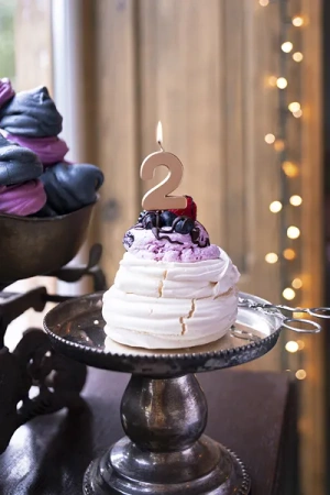 Świeczka urodzinowa Cyferka 2, różowe złoto, 4.5cm