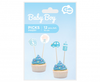 Pikery B&G Baby Boy, jasnoniebieskie, 10 cm, 12 szt.
