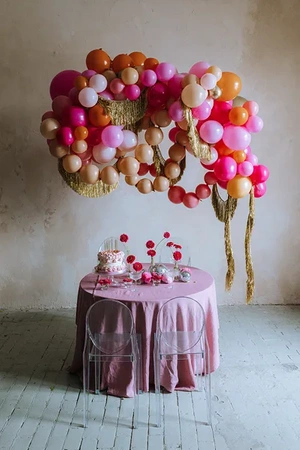 Balony z łącznikiem, 33 cm, nude