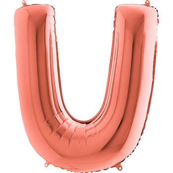 Balon Grabo Litera U Rose Gold 102cm