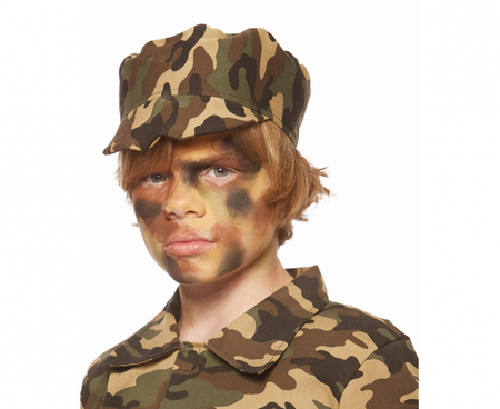 Zestaw farbek do malowania twarzy Armia (chusta, make-up, aplikator)