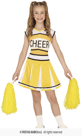 Strój dla dzieci żółta cheerleaderka US , rozm. 143-151 cm