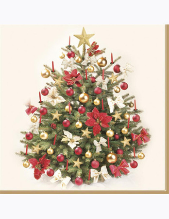 Serwetki papierowe „Tradycyjna Choinka”, 33×33 cm ,(20 szt)