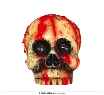 Świeczka "Zakrwawiona Czaszka" , 10cm