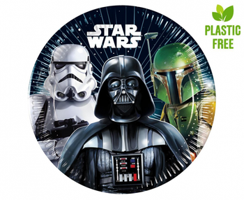Talerzyki papierowe Star Wars Galaxy, 20cm, 8 szt. (plastic-free)