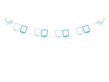 Girlanda na zdjęcia - Wieloryb, 10.5x15 cm, mix