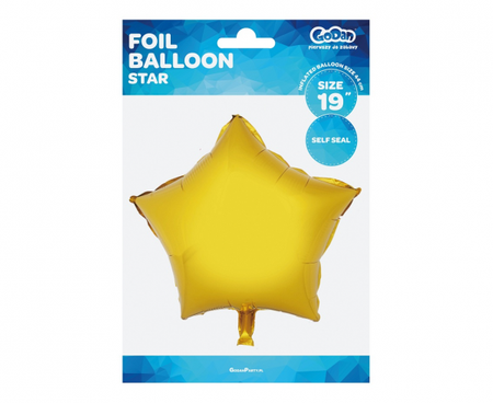 Balon foliowy B&C "Gwiazda", złota, 19"