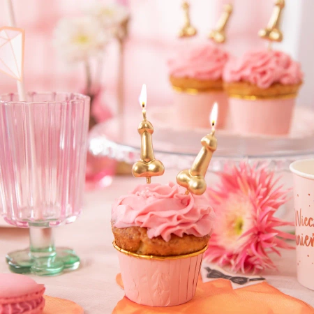 Świeczki penisy złote 5 szt.