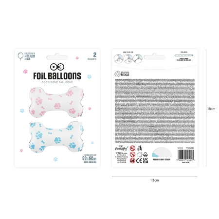 Balon foliowy Kostka dla psa, 2 szt.