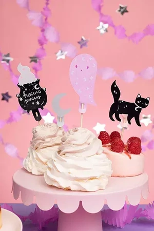 Dekoracje do muffinek Halloween, 14 cm, mix