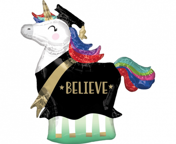 Balon foliowy Jednorożec Absolwent (83cm x 81cm)